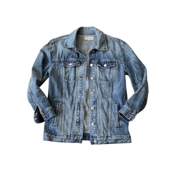 Madewell The Oversized Jean Jacket in Capstone Wash XS - Picture 11 of 12